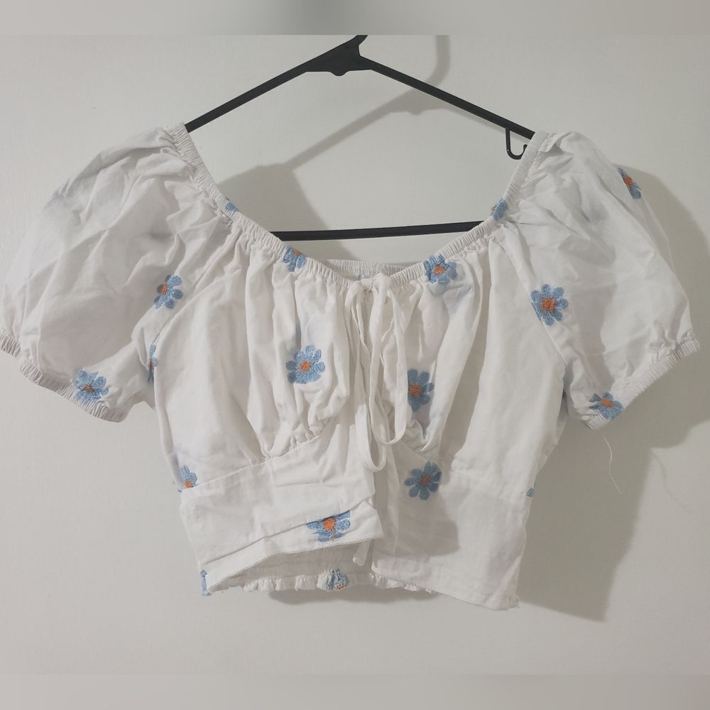 Shein Floral Crop Top Sz Small